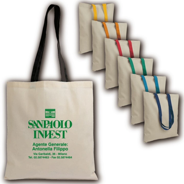 Art. 16122 Shopper cotone manici lunghi
