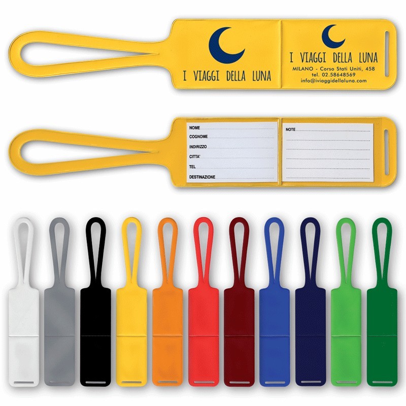 4 Etichette Valigie In Pelle PU Blu - Targhette Con Nome E Indirizzo, Antiperdita Bagagli - Foto 10