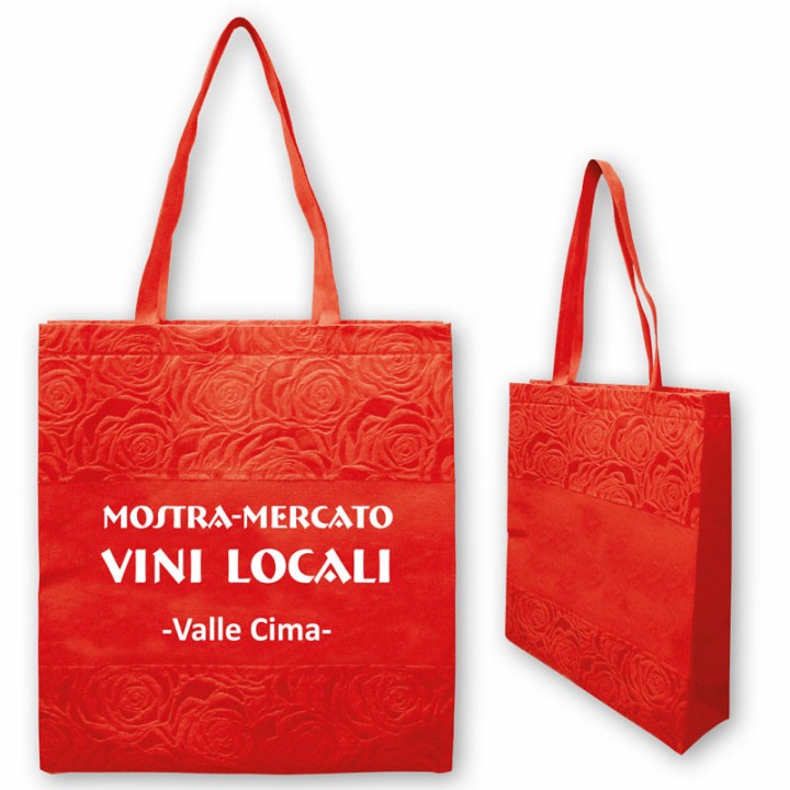 Art. 19151 Shopper in Tnt con Rilievo a Rose