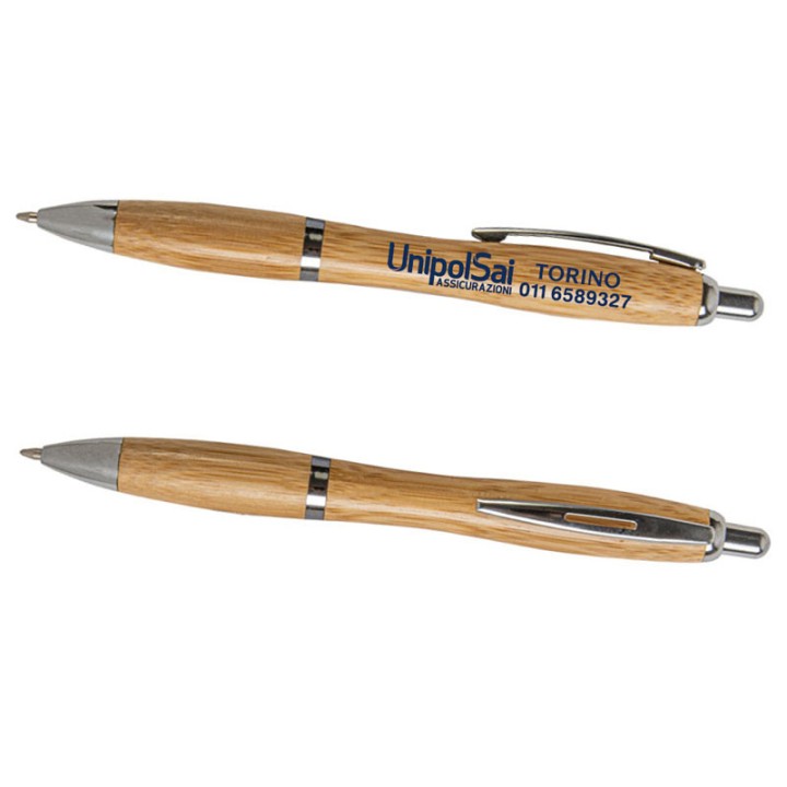 Art. 20821 - Penna in Bamboo, Refil Nero.