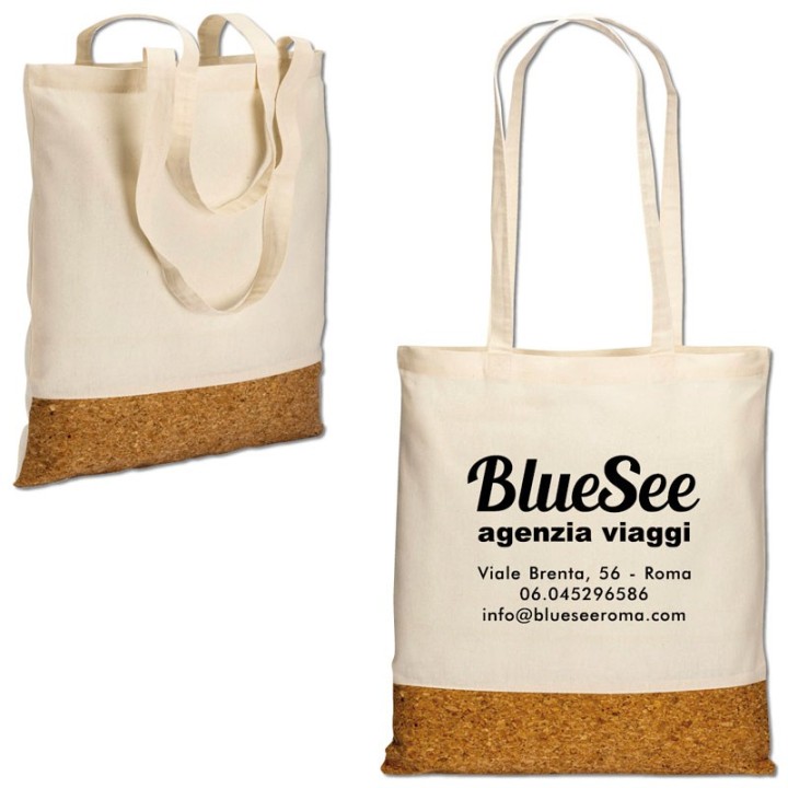 Art. 22122 - Shopper in cotone/sughero 38x42 cm.