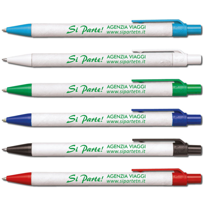 Art. 24819 - Penna Sfera Carta Riciclata - Refil Blu.