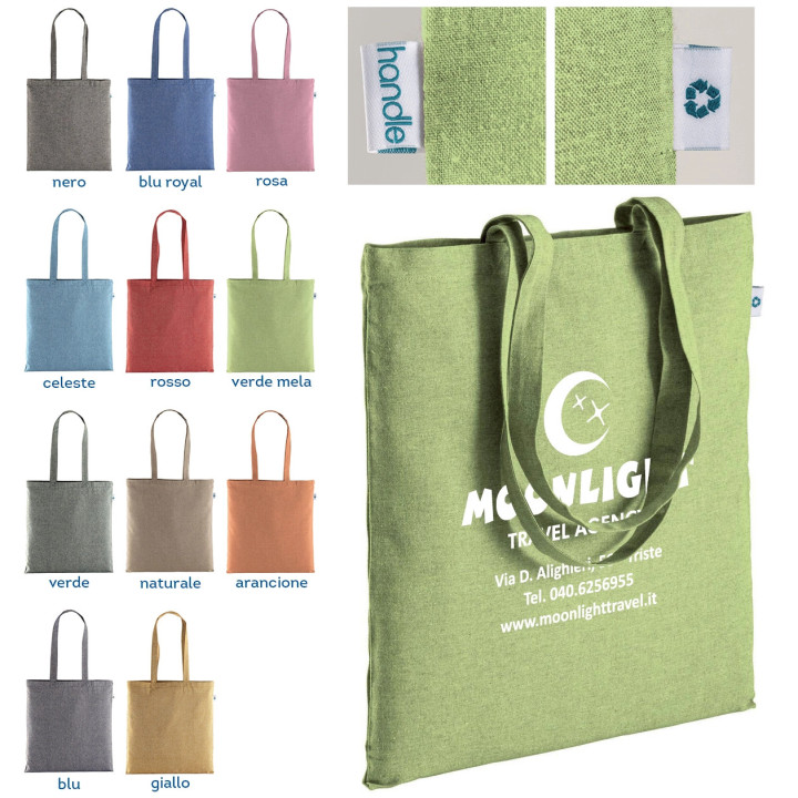 Shopper Personalizzate in cotone riciclato.