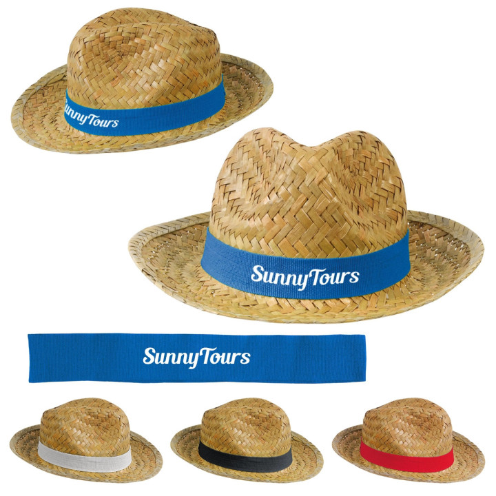Cappello in paglia con fascia