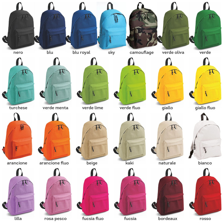 Zaino color stampato