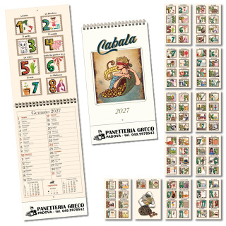 Art. H034 - Calendario Passafoglio Anticato Cabala