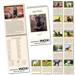 Art. H036 - Calendario Passafoglio Anticato Cani di Razza