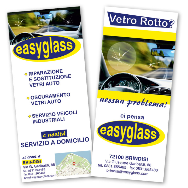 Art. FGB - Flyer con Bollino 9,8x21 cm.